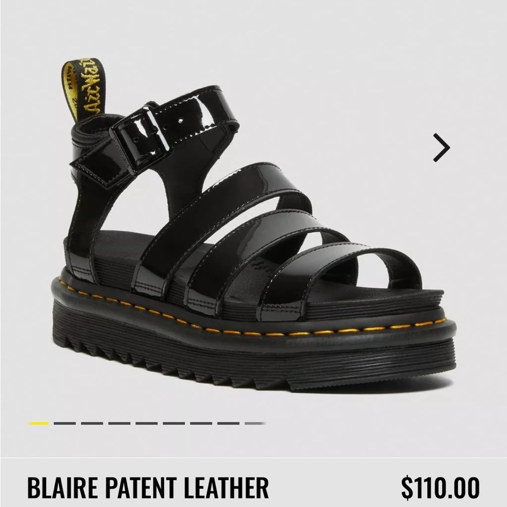 Dr Martens Blaire Patent Leather Strap Sandals